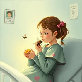 menina atacada por abelhas