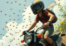 motoboy enfrenta enxame de abelhas