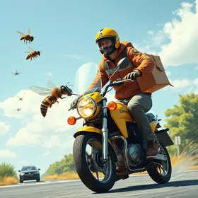 motoboy que salvou menina de ataque de abelhas