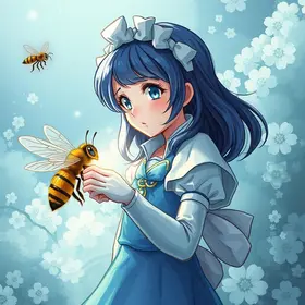menina atacada por abelhas